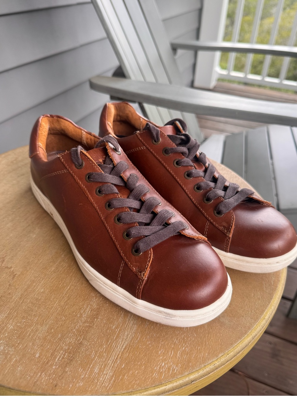 Vionic Baldwin Mott Men’s 9 Brown Leather Comfort Sneakers VSM036